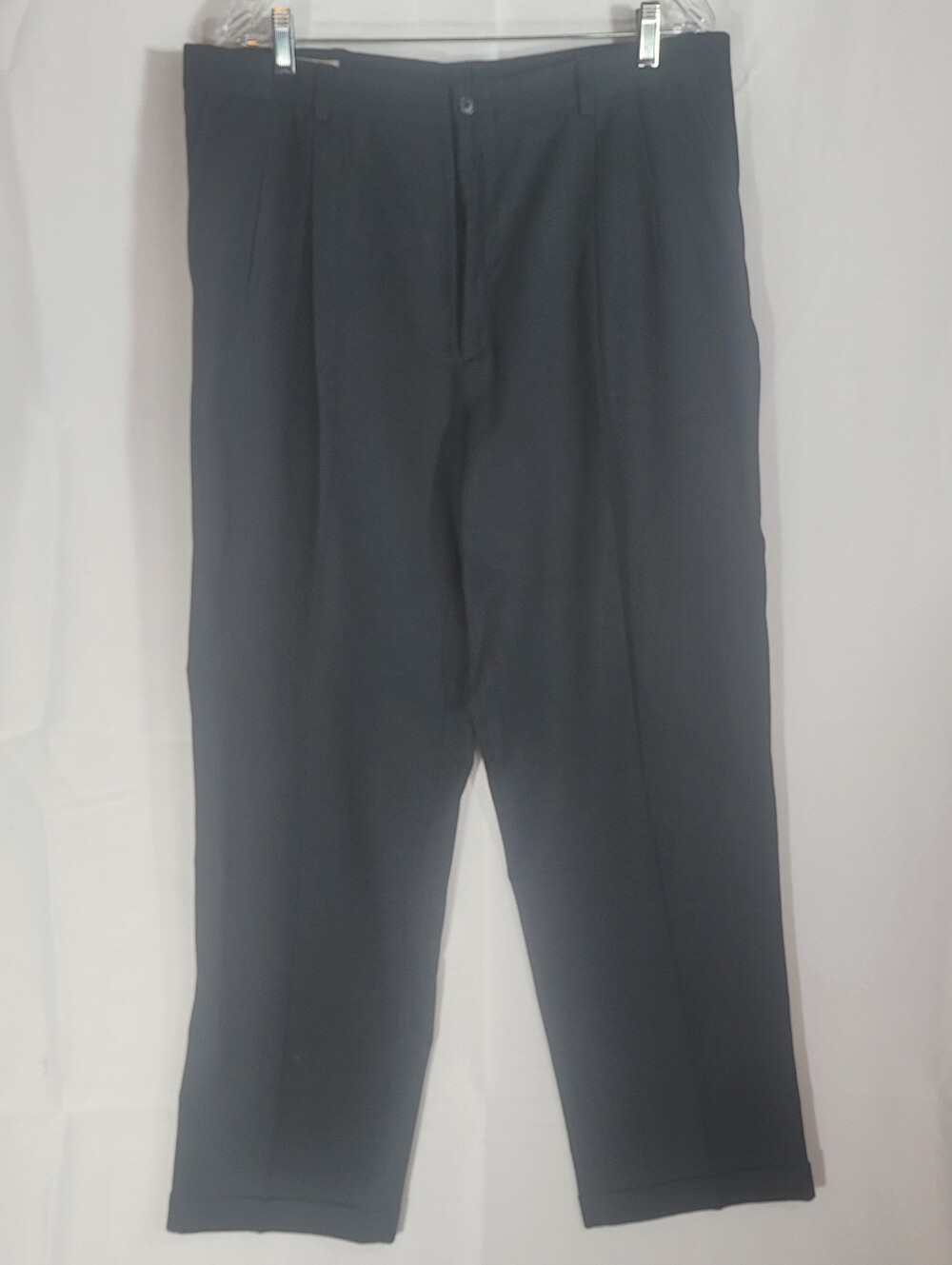 Cherokee Pleated front Khaki Pants Navy Blue Men's 38 x 32 Cuffed Legs